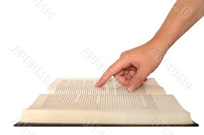 hand holding book 