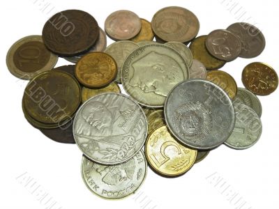 Old russian coins of different times