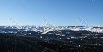 Elbrus mountain highest peak of Europe. Panorama