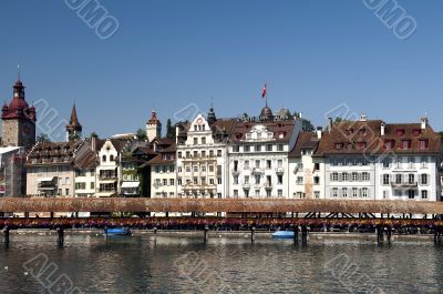 Chapel Bridge in Lucerne, Switzerland