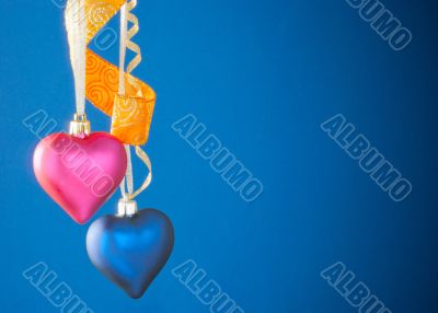 Two heart shaped toys