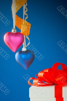 Two heart shaped toys