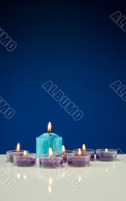 A lot of burning candles