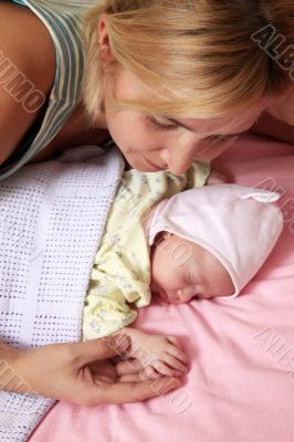 Mother with  baby