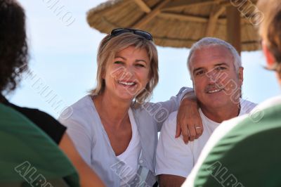 Middle-aged couple staying at resort