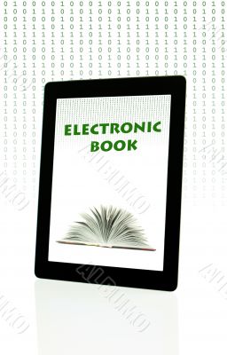 Tablet PC over white background 