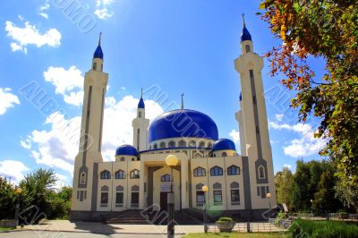Landscape with Islam temple of the South Russia