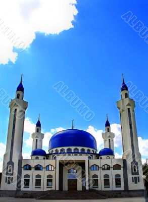 Landscape with Islam temple of South Russia