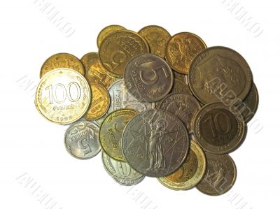 Old russian and soviet coins from different times