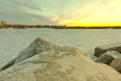 Wascana lake freezing