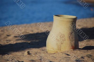 vase on the beach