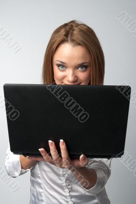 Woman with laptop