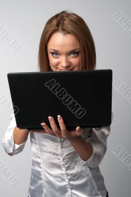 Woman with laptop