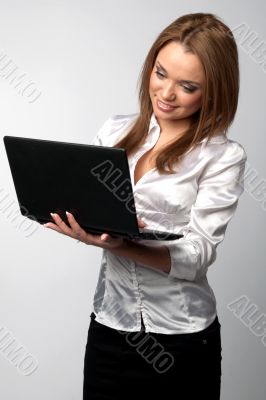 Woman with laptop