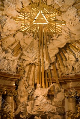 St. Charles`s Church in Vienna - The altar closeup