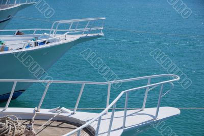 white boat on the sea