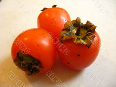 beautiful ripe persimmons