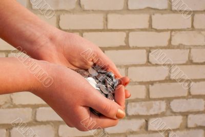 Palms full of coins