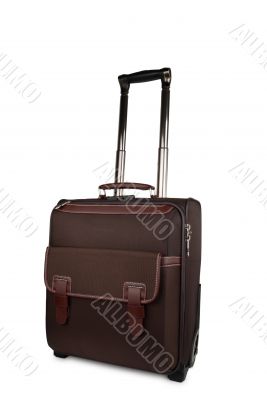 brown suitcase