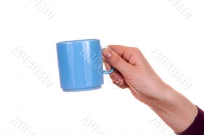 hand with mug