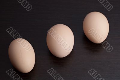 Eggs on a dark background