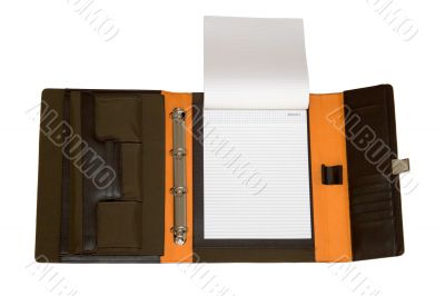 Opened portfolio case
