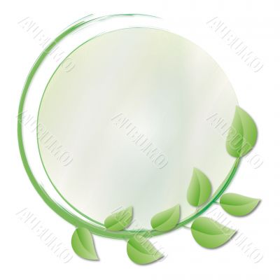 circle of green leaves