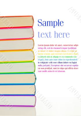 Stacks of colorful books - library concept