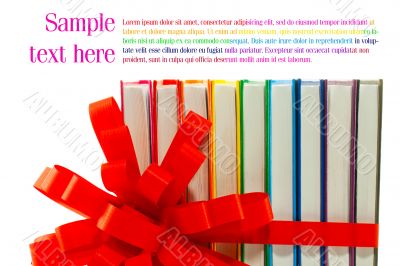 Row of colorful books