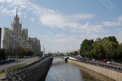 The Yauza river in Moscow