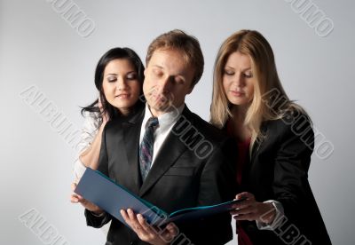 A team of business people