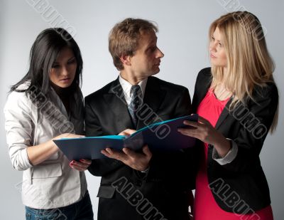 A team of business people