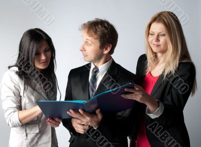 A team of business people