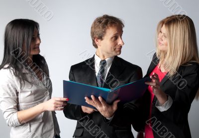 A team of business people