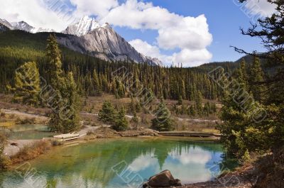 beautiful lake in the mountains