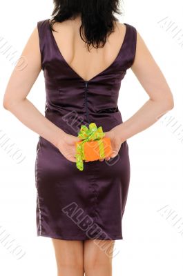 woman with gift