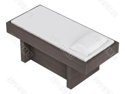 Wood massage table