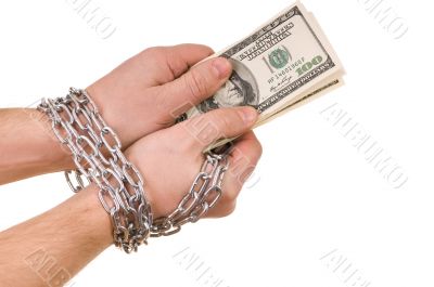 Hands with dollars