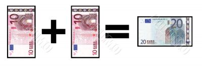 Abstract picture with money