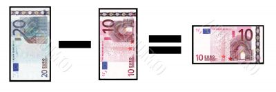Abstract picture with money