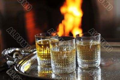 glasses and alcohol