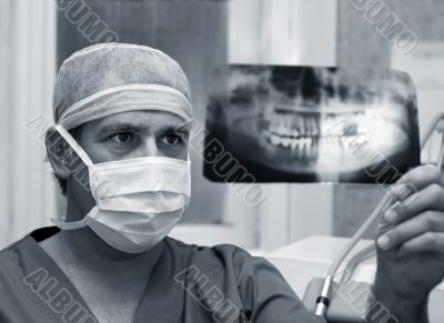 Doctor with x-ray