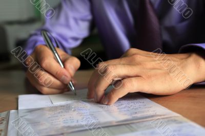 Hand of the businessman