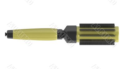 Yellow hairbrush