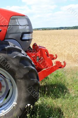 in front of a tractor