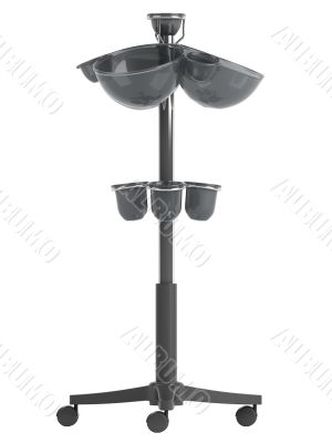 Salon trolley with spherical boxes