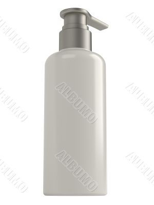 Glass bottle of soap