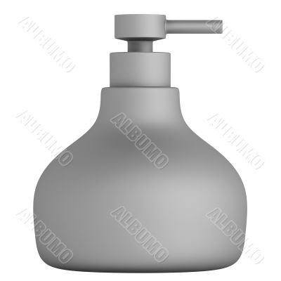 Frosted glass bottle soap