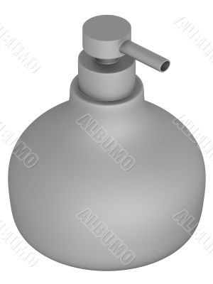 Frosted glass bottle soap