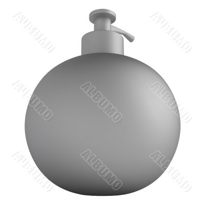 Round frosted glass bottle soap